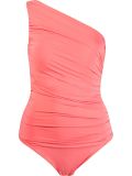 one shoulder draped swimsuit