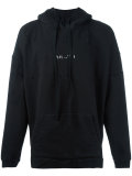 shredded trim printed hoodie 