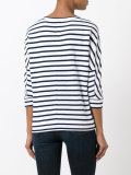 three-quarters sleeve striped jumper
