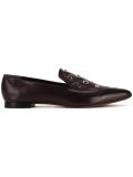 grommet embellished loafers