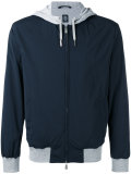 contrast hooded jacket 
