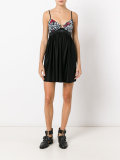 contrast pleated dress