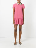 bird embroidered collar dress