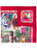 village by the sea print scarf