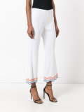 rainbow trim cropped trousers