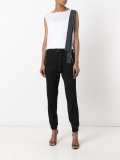 belted zip-pocket joggers