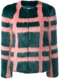 'Gustav' faux-fur plaid coat 