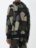 camouflage print zipped hoodie
