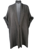 ribbed trim cardi-coat 
