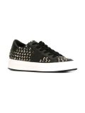 studded lace-up sneakers