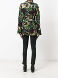 rose embroidered pyjama shirt