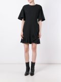 ruffle detail asymmetric dress
