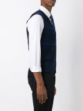 plaid cardigan vest