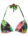 printed triangle bikini top