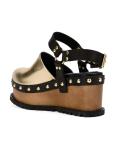 buckled platform clog sandals