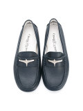 metal logo loafers 