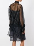 panelled sheer dress
