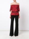 off-shoulder tiered ruffle blouse
