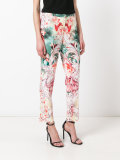 floral print cropped trousers