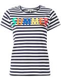 'Summer' print striped T-shirt