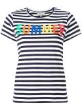 'Summer' print striped T-shirt