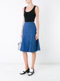 flared denim skirt