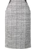 bouclé panel pencil skirt