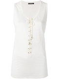 lace-up front tank