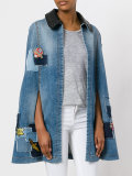 denim patchwork cape 
