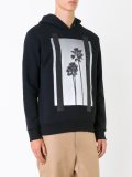 'palms'印花连帽上衣