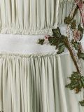 creased detailing embroidered dress