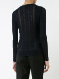 lace stitch lined jumper