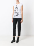 printed text T-shirt