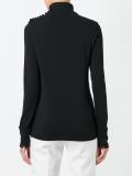 scalloped turtleneck top