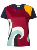 colour block printed blouse 