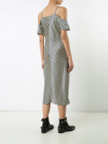 cold shoulder stripe dress