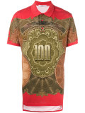 dollar print polo shirt