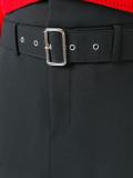 belted accordion pleat skirt