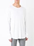 thermal thin knit sweatshirt