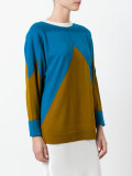 contrast knitted top
