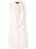 shawl lapel elongated waistcoat