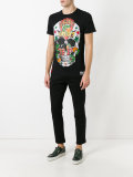 crocodile and skull print T-shirt