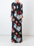 花卉裹身式连衣裙