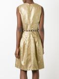 metallic flared dress