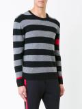 striped crew neck jumper