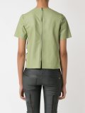 leather shortsleeved top