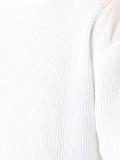 contrast shoulder ribbed jumper