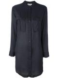 flap pockets shirt dress