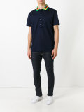 striped collar polo shirt