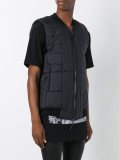 quilted long gilet